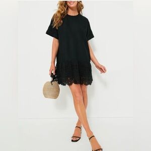 Tuckernuck SEA New York Black Rosina Embroidery Tunic Dress NWT XXS runs big